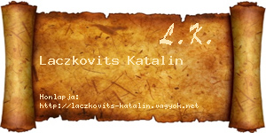 Laczkovits Katalin névjegykártya