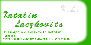 katalin laczkovits business card